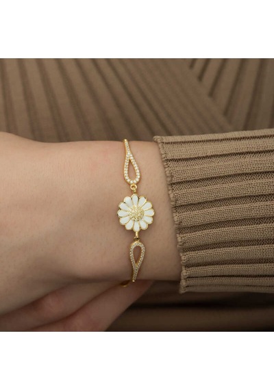Casera's Gümüş Gold Papatya Bileklik Csr2183302 Gümüş