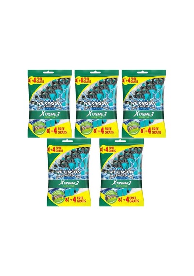 Wilkinson Sword Xtreme 3 Sensitive 8+4 Üç Bıçaklı Kullan At Tıraş Bıçağı x 5 Adet
