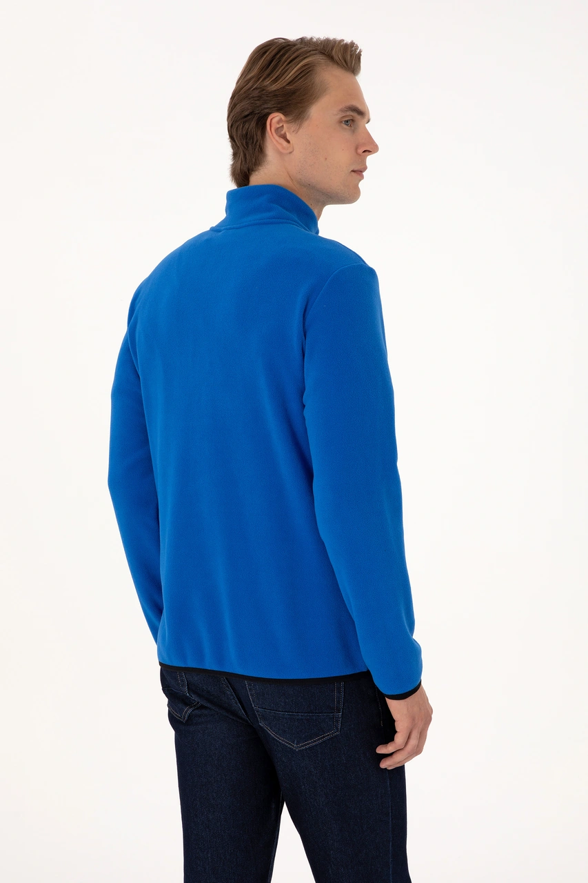 U.S. Polo Assn. Erkek Regular Fit Saks Polar Örme Hırka 50313779-VR032