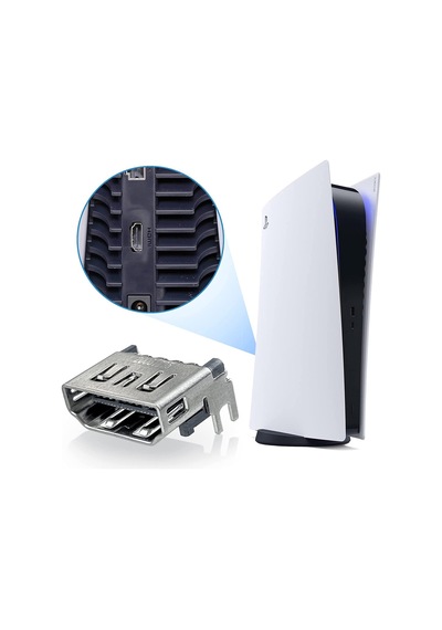 Playstation 5 Hdmi Soket Port Tamiri Ps5 Yedek Parça Ps5 Uyumlu Hdmi Görüntü Portu Siyah