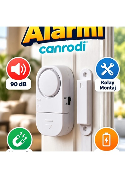 90 Db Manyetik Kapı Ve Pencere Alarm Sensörü Kolay Montajlı Güvenlik Sistemi