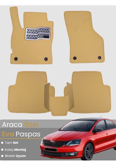 Skoda Rapid 2020-2023 Uyumlu Eva Paspas Tam Set Oto Paspas,araca Özel,kolay Montaj