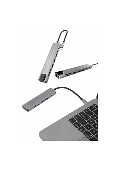 Çevirici Dönüştürücü Adaptör Macbook 3 In 1 Type-c To Hdmı Usb 3.0
