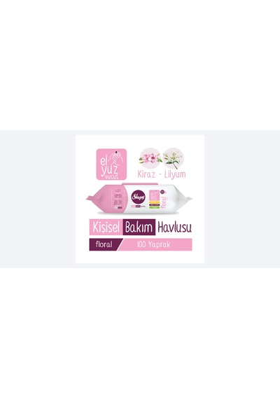 Sleepy Floral Kişisel Bakım Havlusu 100'lü 5 Paket 500 Yaprak