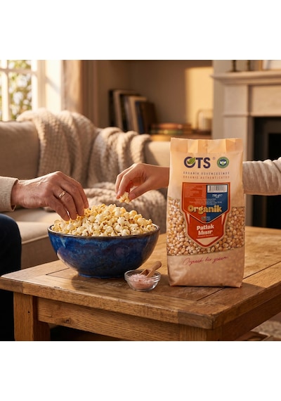 Ots Organik Patlak Mısır 750 gr (Organik Sertifikalı, Pestisit Analizli)
