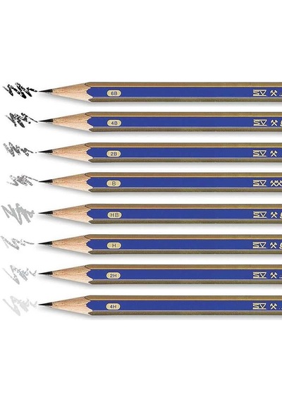 Faber-Castell Dereceli Kalem H-Hb-B-2B-3B-4B-5B-6B -7B-8B 10 Farklı 2 Şer Adet