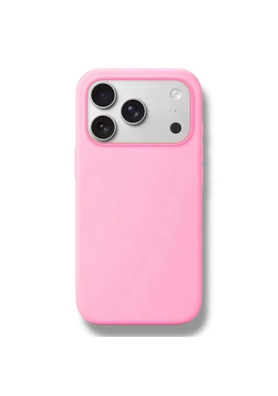 Apple Uyumlu iPhone 17 Pro Kılıf Kamera Çıkıntılı Yumuşak Silikon İçi Kadife Lansman Kapak . Pembe