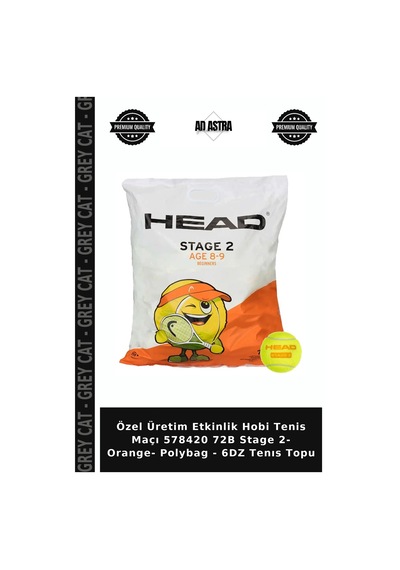 Özel Üretim Etkinlik Hobi Tenis Maçı 578420 72b Stage 2- Orange- Polybag - 6dz Tenıs Topu