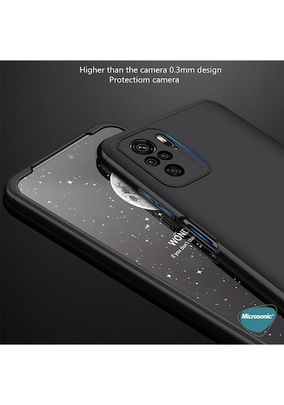 Microsonic Xiaomi Redmi Note 10S Kılıf Double Dip 360 Protective