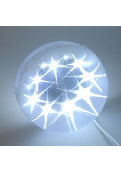 Yıldız Animasyonlu Beyaz Led 1 Top Işık Disko Küre Aydınlatma 220