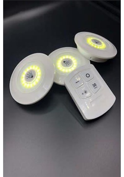 KABLOSUZ UZAKTAN KUMANDALI 3LÜ LED LAMBA SETİ