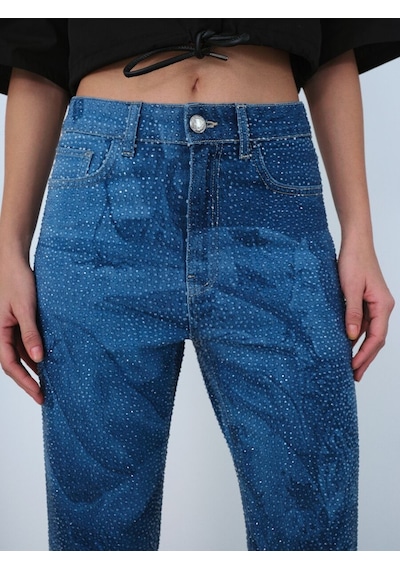 LOFT Mom Slim Fit Kadın Pantolon Lf2040321 Q1.v1 Denim