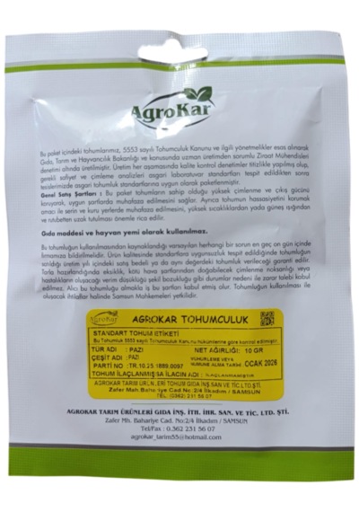 Pazı Tohumu 10 Gr 1 Paket