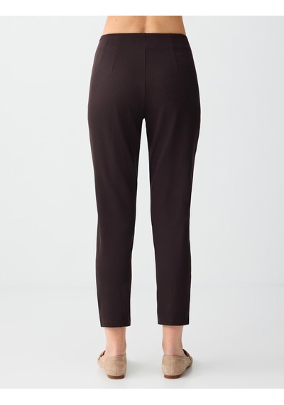 Jimmy Key Jimmy Key Acı Kahve Yüksek Bel Normal Paça Örme Pantolon 6sw186515803 Acı Kahverengi