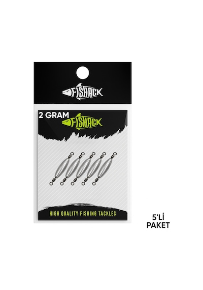 Çift Taraflı Fırdöndülü Kurşun - Fishack - 2 Gram 5'li