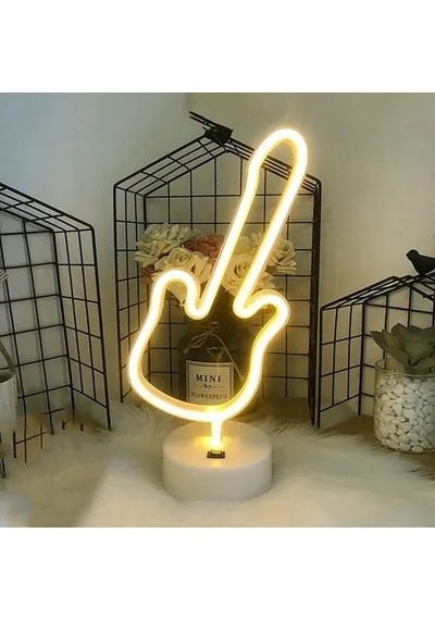 Hubrendy Emin Neon Gitar Masa Lambası