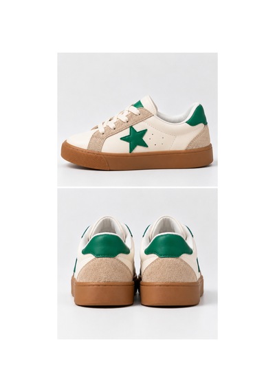 Çocuk Esnek Sneaker Yeşil/beyaz