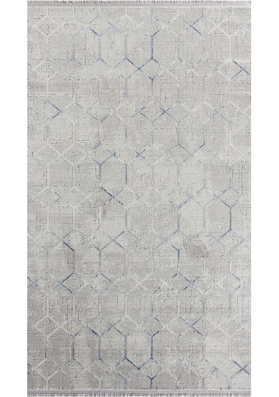 By Özer Halı Gri Renk Geometrik Şekilli Modern Stil Karmen Halı Soft 01805a Salon Halısı Çok Renkli