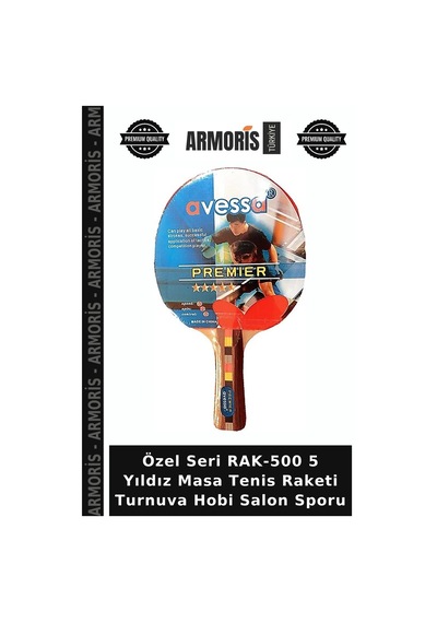 Özel Seri Rak-500 5 Yıldız Masa Tenis Raketi Turnuva Hobi Salon Sporu