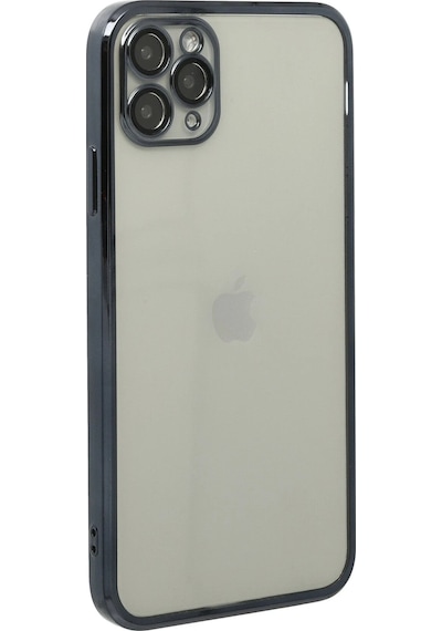 Gld-spt- Newface Apple Uyumlu iPhone 11 Pro Max Kılıf Razer Lensli Silikon - Siyah