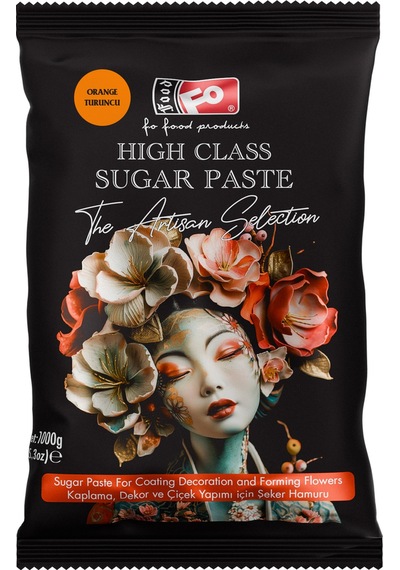 Turuncu High Class Kaplama, Dekor Ve Çiçek Yapımı İçin Şeker Hamuru 1 Kg