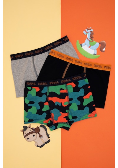U.S. Polo Assn. Erkek Çocuk 3'lü Boxer 50301739-VR033