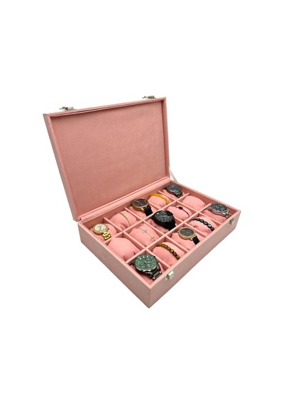 Saat Kutusu 15 Li Camsız Pembe Spesiyal Pembe