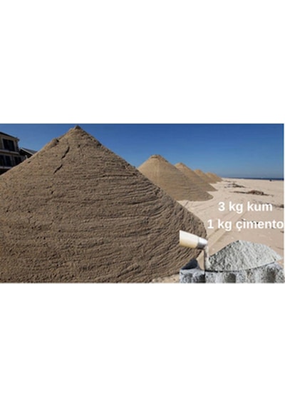 Kum 3 Kilo + Çimento 1 Kilo