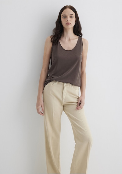 Mavi - Soft-premium Kahverengi Tencel Modal Karışımlı Atlet 1613216-87537