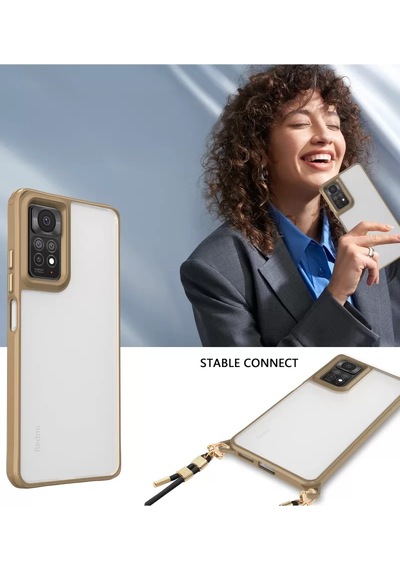 Newface Xiaomi Redmi Note 11 Pro Kılıf Penta Silikon Kılıf - Çöl Titanyum