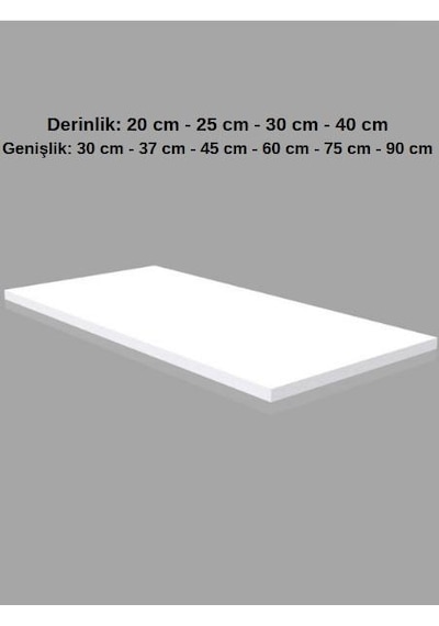 1 Adet Ahşap Raf - Suntalam Tekli Raf Bambu-40x90 Cm Çok Renkli