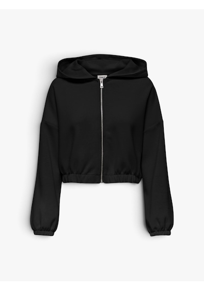 Only Onlscarlett Lıfe Ls Zıp Hood Swt Noos Kadın Siyah Sweatshirt - 15346449
