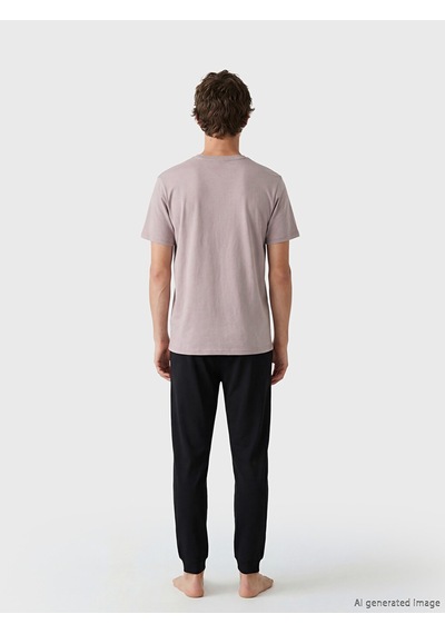 Lc Waikiki Lc Waıkıkı Pembe Standart Kalıp Erkek Pijama Takımı