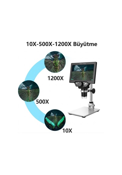 1000x Dijital 1080p 4.3 İnç Lcd Ekranlı Usb Hd Mikroskop