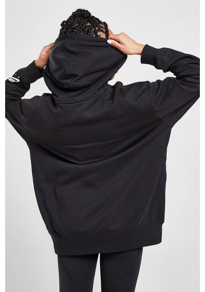 Nike Air Oversize Hoodie Kapüşonlu Kadın Oversize Bol Kesim Sweatshirt Siyah