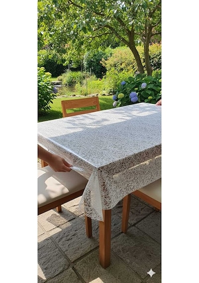140 X 300 Cm Silinebilir Lüks Masa Örtüsü Şeffaf Hasır Desen Beya Çok Renkli