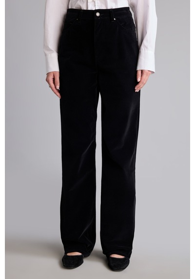 Defacto Straight Fit Yüksek Bel Duble Paça Uzun Gabardin Pantolon I9665ax26aubk81 Siyah-bk81