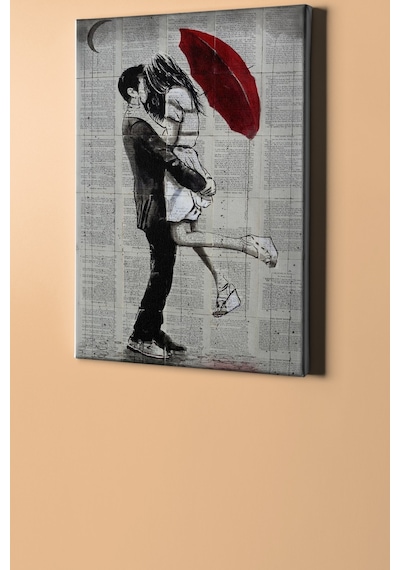 Webstyle Sayılarla Boyama Seti Kasnaklı Aşk Ve Kırmızı Şemsiye 2 40 X 50 Cm