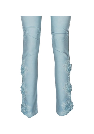 BULALGİY Kadın Açık Mavi Skinny Dantel Pantolon - BGA168728