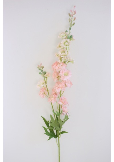 Yapay Çiçek Deposu Yapay Lüx Zarif Delphinium Dalı 84 Cm Pudra