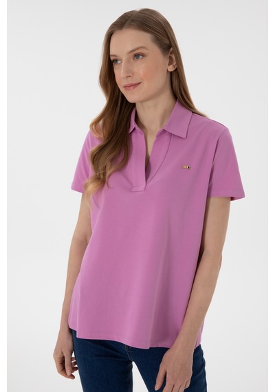 U.S. Polo Assn. Kadın Pembe Basic Polo Yaka Tişört 50305700-VR023 U.S. Polo Assn. Kadın Pembe Basic Polo Yaka Tişört 50305700-VR023