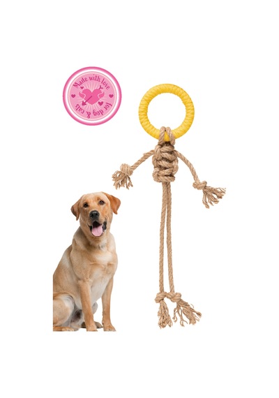 Köpek Oyuncağı Çekiştirmeli Halat Jüt Oyuncak Orta-iri Irk İçin Büyük Boy