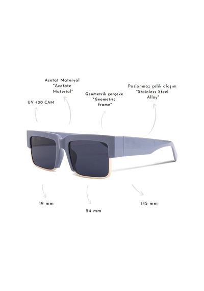 Watchofroyal Royal Eyewear Re9171 Gri Erkek Güneş Gözlüğü