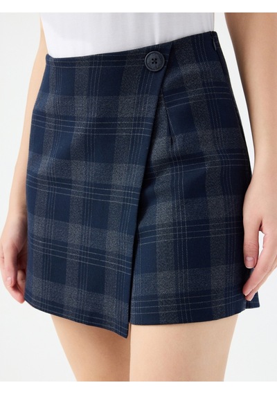 Slim Fit Kadın Etek Gri