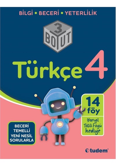4 Sınıf Türkçe 3 Boyut Soru Bankası Tudem Yayınları