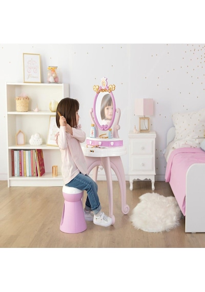 7600320250 Smoby Disney Prensesleri 2si1 Arada Güzellik Masası Oyun Seti