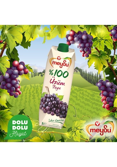 Meysu %100 Üzüm Suyu 1 Lt X 6 Adet