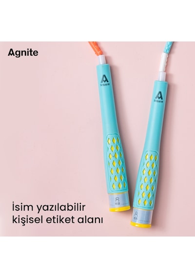 Agnıte Boncuklu Atlama İpi Sayaçsız Dayanıklı Mavi