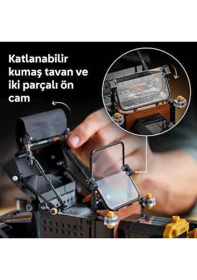 LEGO® Icons Ford Model T 11376 - Yetişkinler için Açılan Tavan İçeren Klasik Dekoratif Otomobil Modeli Yapım Seti (1060 Parça)
