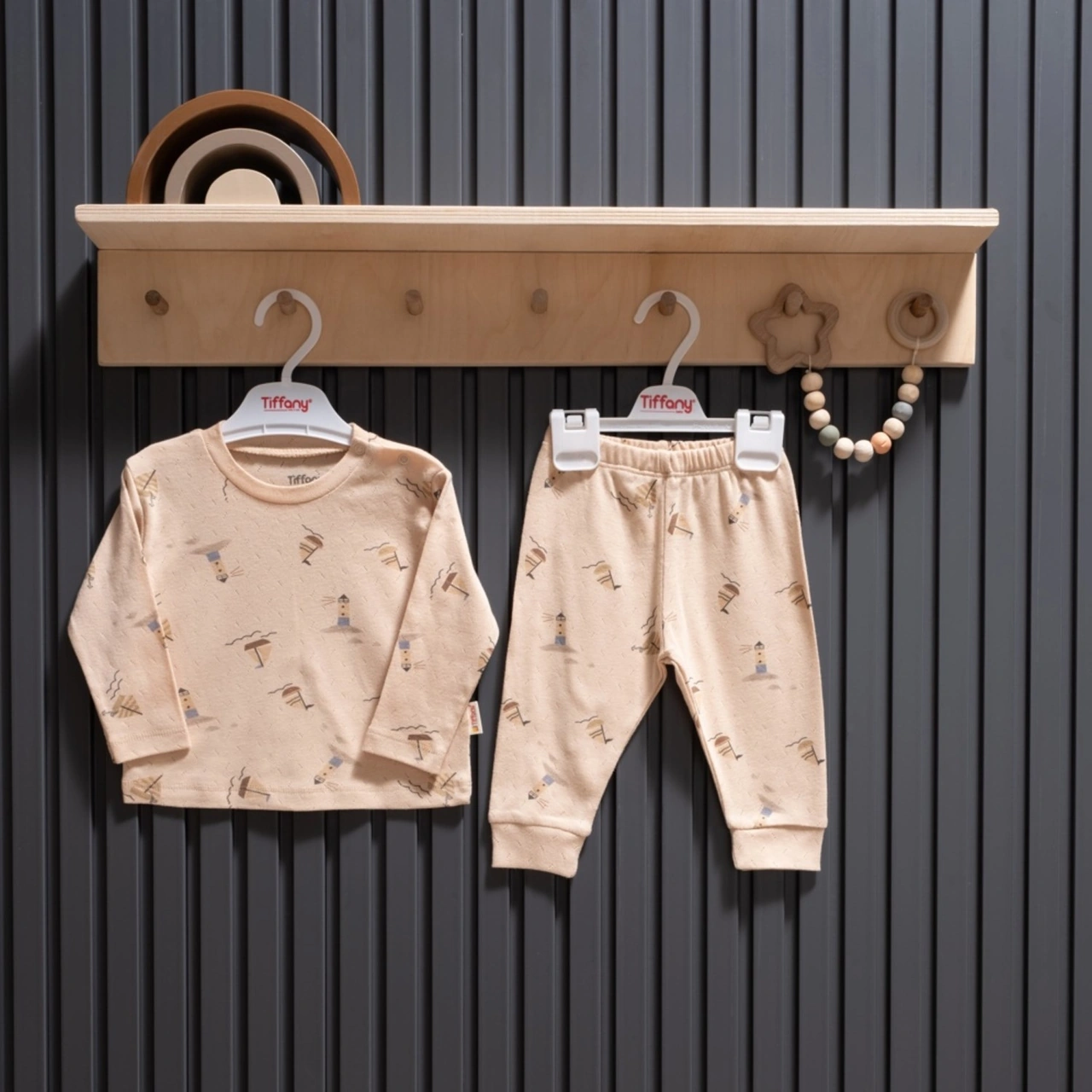 Tiffany Baby & Kids Tiffany Baby Boat Jakarlı Theme 2'li Takım 43012 Bej
